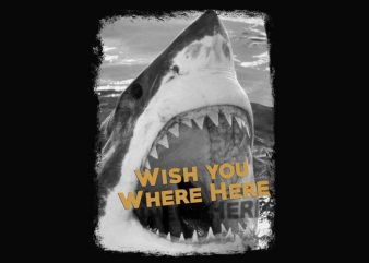 Wish you where here print ready t shirt design