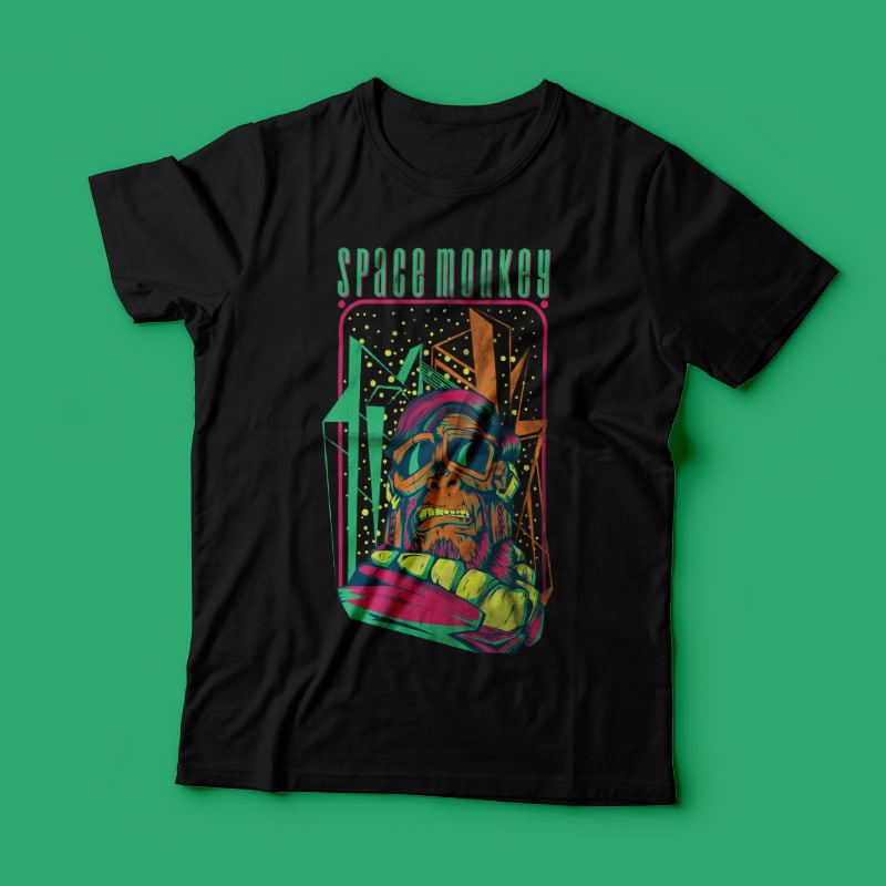 Space Monkey buy t shirt design - Buy t-shirt designs