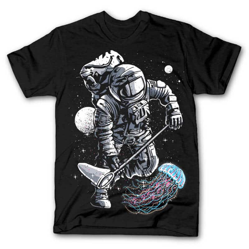 Astronaut Jellyfish T shirt Design tshirt-factory.com