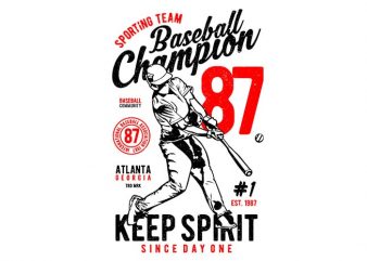 Baseball Champion vector t shirt design artwork