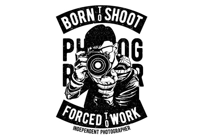 Born to shoot print ready vector t shirt design