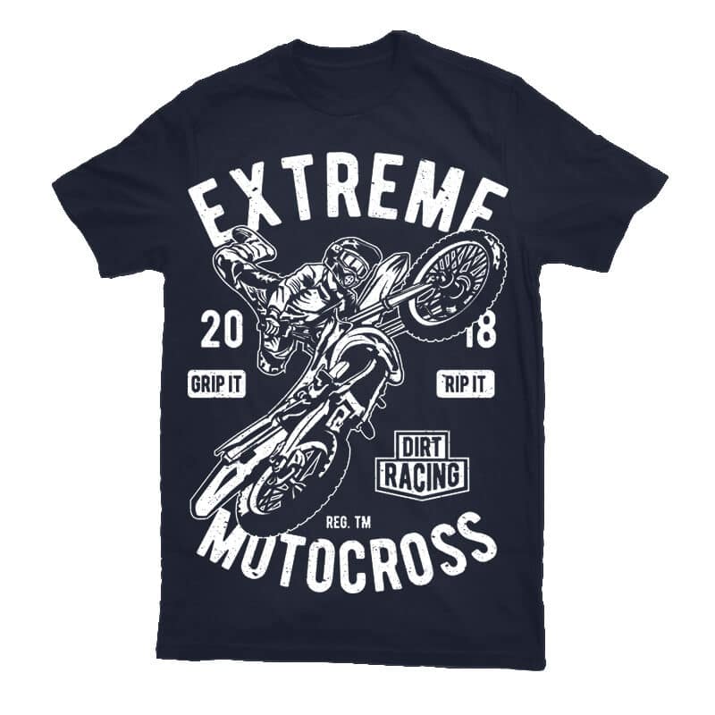 Extreme Motocross t shirt designs for print on demand