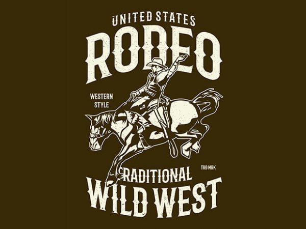 Rodeo vector t shirt design artwork