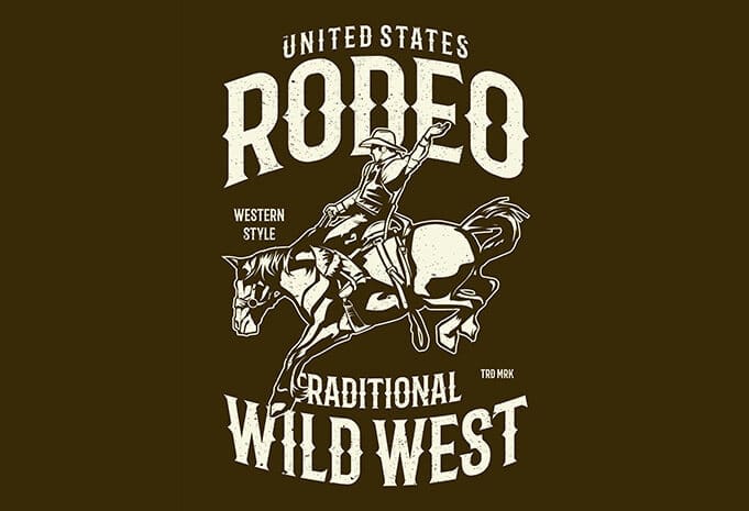 Rodeo vector t shirt design artwork