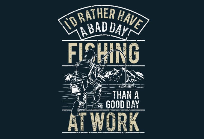 Fishing tshirt design vector