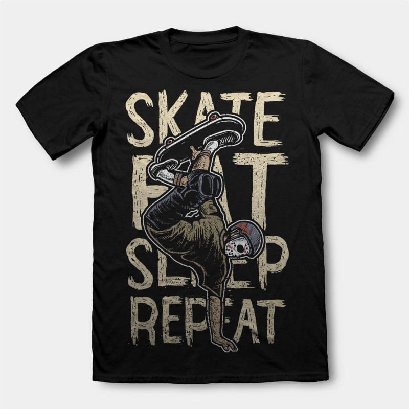 Skate Eat Sleep Repeat t shirt design buy t shirt designs artwork