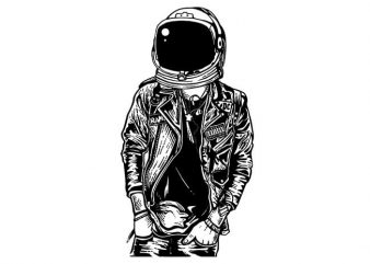 Astronaut Punkster tshirt design