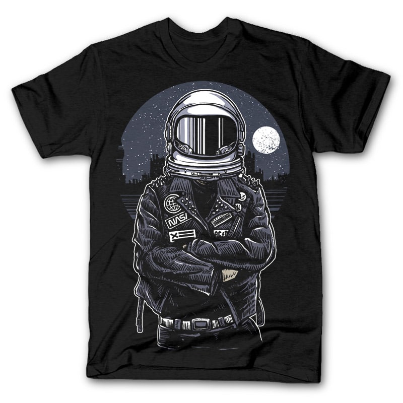 Astronaut Rebel tshirt design t shirt designs for merch teespring and printful
