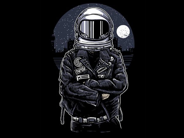 Astronaut rebel tshirt design