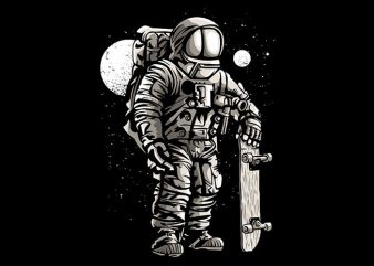 Astronaut Skater t shirt design