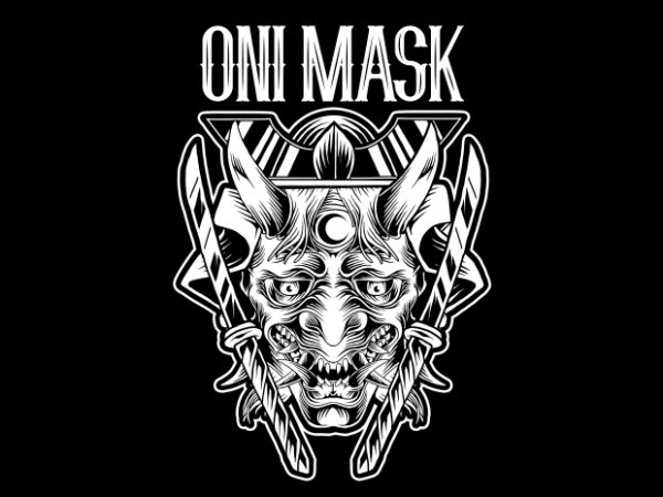 Oni mask t-shirt design