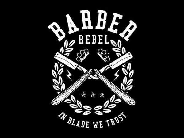 Barber Rebel vector t-shirt design Barber Rebel vector t-shirt design
