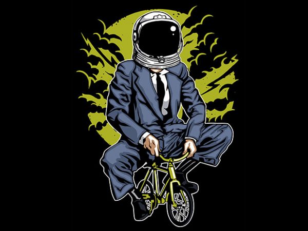 Bike to the moon t shirt design