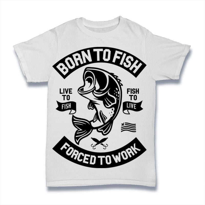 mockup shirt ai Buy Born To  designs t shirt  Fish