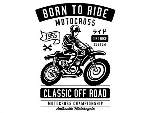 Born to ride graphic t-shirt design