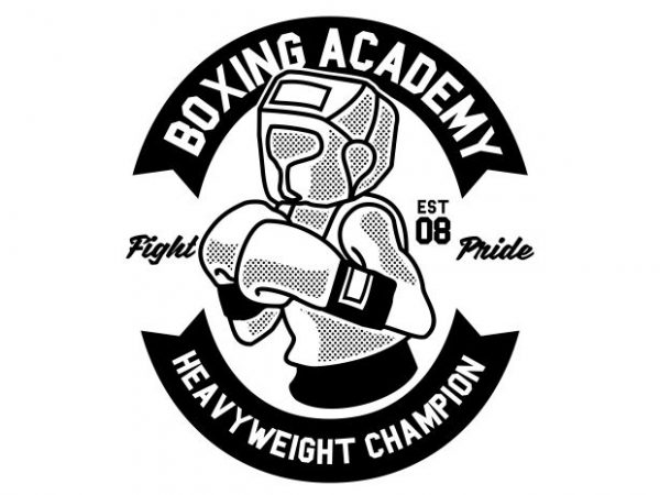 Boxing academy tshirt design for sale