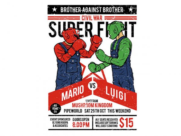 Brother against brother tshirt design