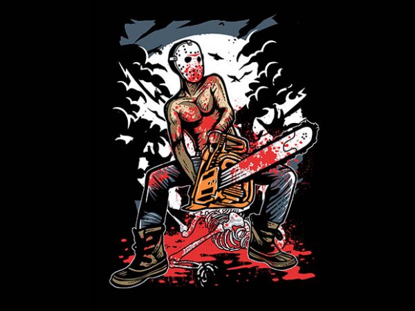 Chainsaw killer tshirt design