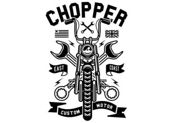 Chopper vector t-shirt design