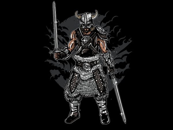 Dark viking t shirt design