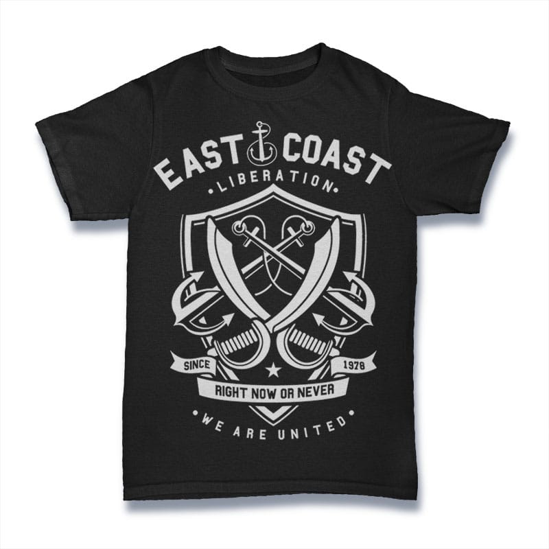 East Coast vector shirt designs