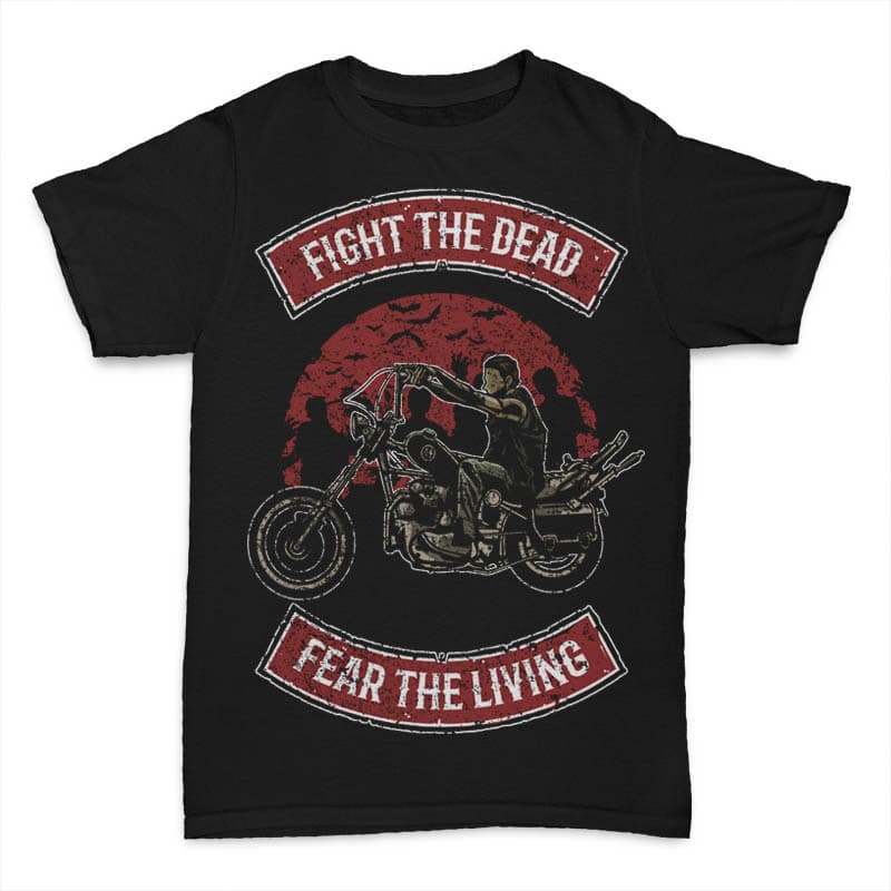 Fight The Dead tshirt design t-shirt designs for merch by amazon