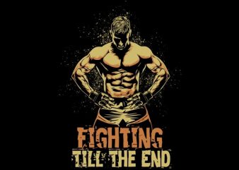 Fighter vector t-shirt design template