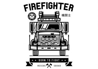 Firefighter vector t shirt design artwork