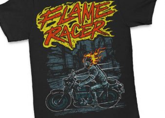 Flame Racer t shirt design