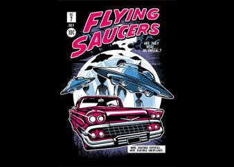 Flying Saucers tshirt design