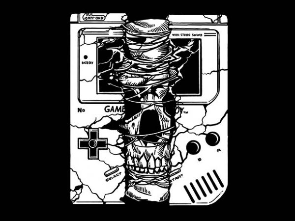 Gameboy skull t shirt design