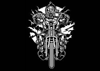 Gasmask Chopper tshirt design