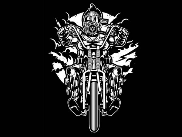 Gasmask chopper tshirt design