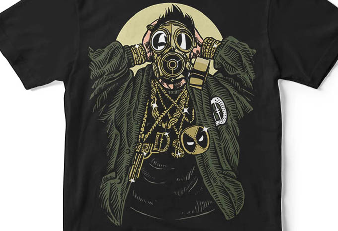 Gasmask Gangsta tshirt design buy t shirt design Gasmask Gangsta buy tshirt design - Gasmask Gangsta tshirt design buy t shirt design