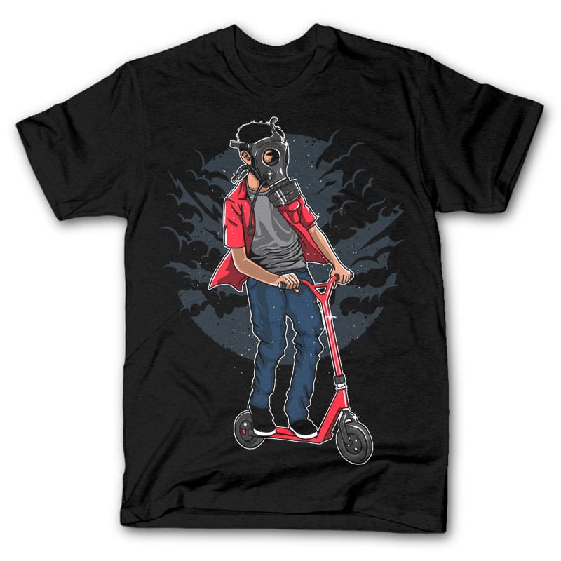 Gasmask Rider tshirt design t shirt designs for print on demand