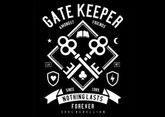 Gate Keeper vector t-shirt design for commercial use