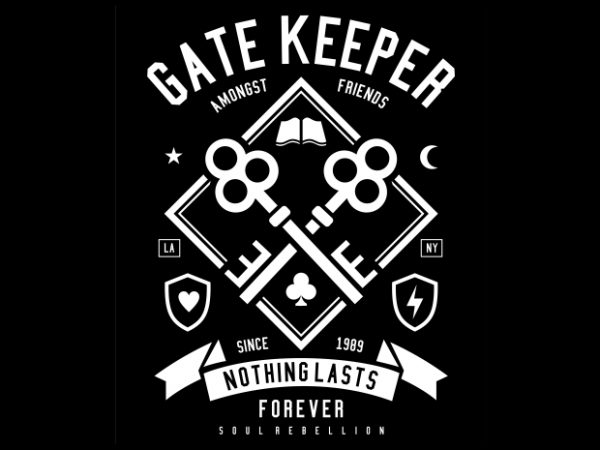 Gate keeper vector t-shirt design for commercial use