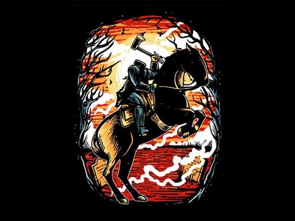 Headless horseman tshirt design