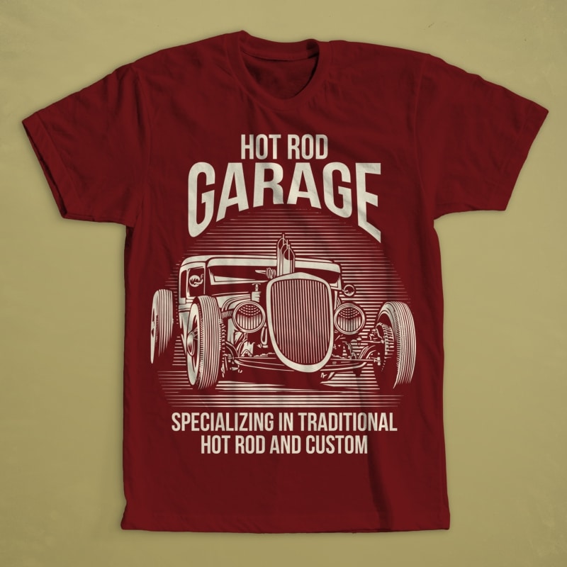 Hot Rod t shirt designs for merch teespring and printful