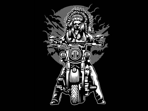 Indian chief motorcycle tshirt design