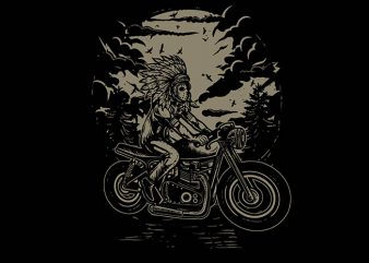 Indian Chief Rider tshirt design