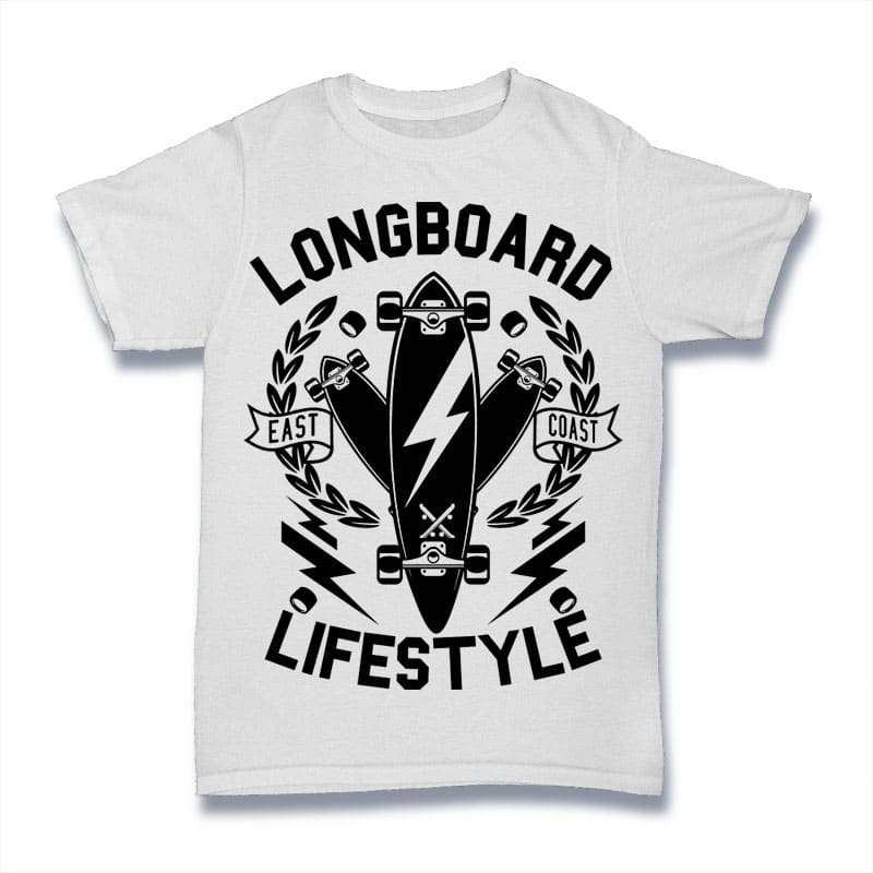 Longboard Lifestyle vector shirt designs