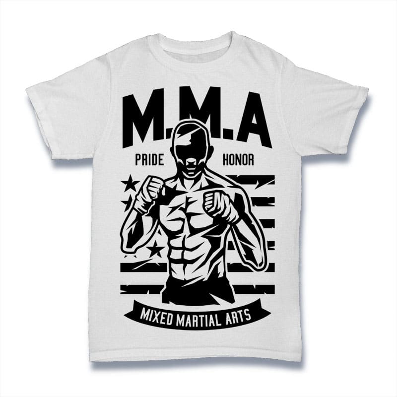 MMA Fighter t shirt designs for merch teespring and printful