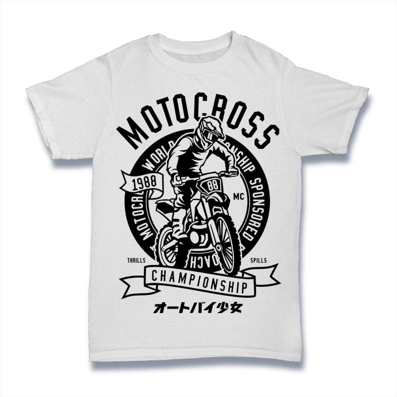 Moto Cross t shirt designs for print on demand