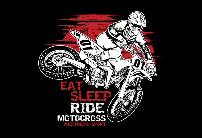 Motocross Sport Label PNG & SVG Design For T-Shirts
