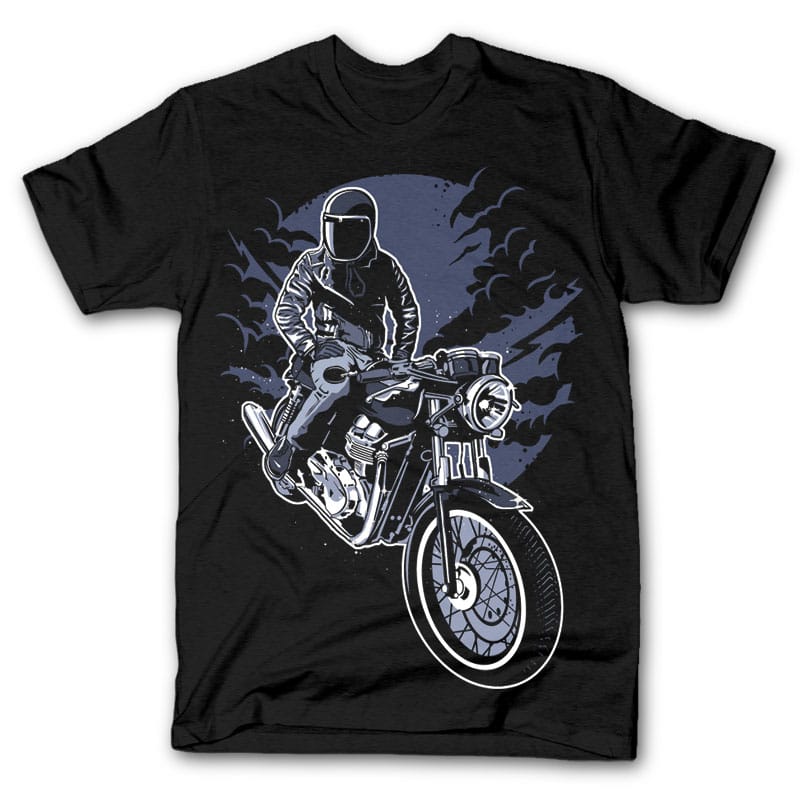 Night Rider t shirt design t shirt designs for printify