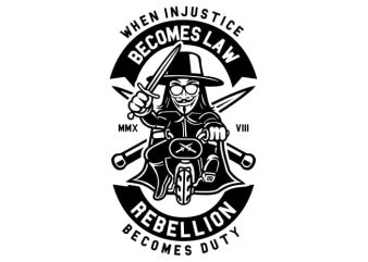 Rebellion Becomes Duty vector t-shirt design for commercial use