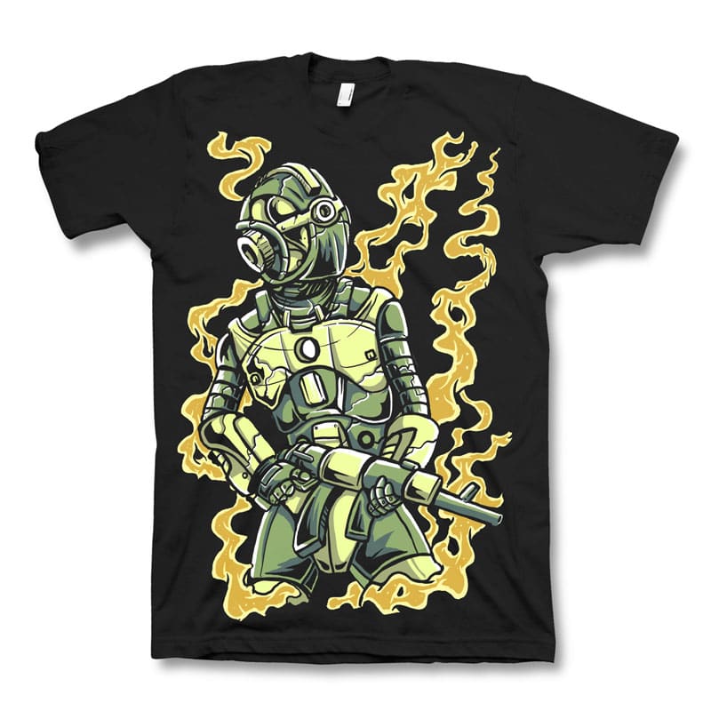 Robot Soldier t shirt design buy tshirt design