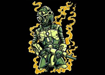Robot Soldier t shirt design