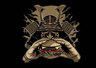 Samurai Burger t shirt design